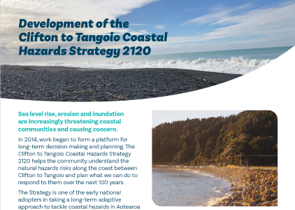 Cover image: Development of the Clifton to Tangoio Coastal Hazards Strategy 2120